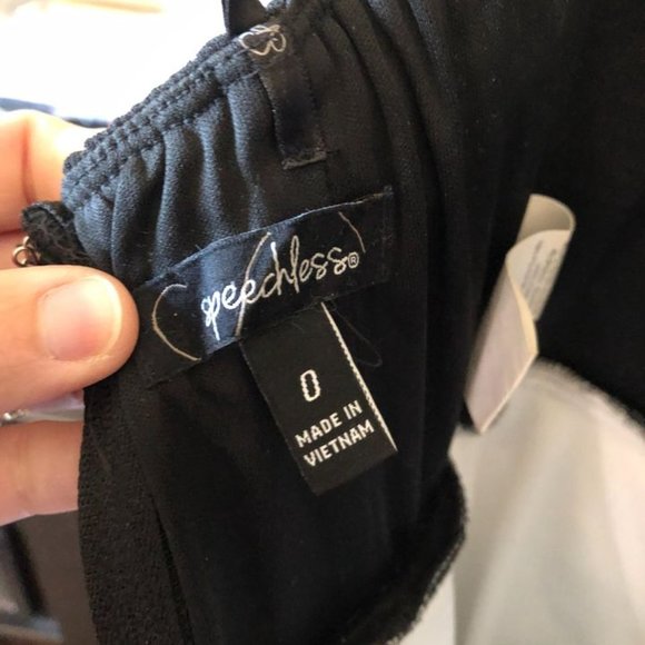 Speechless Strapless Black & White High-Low Prom/Evening Gown/Dress - Picture 8 of 9